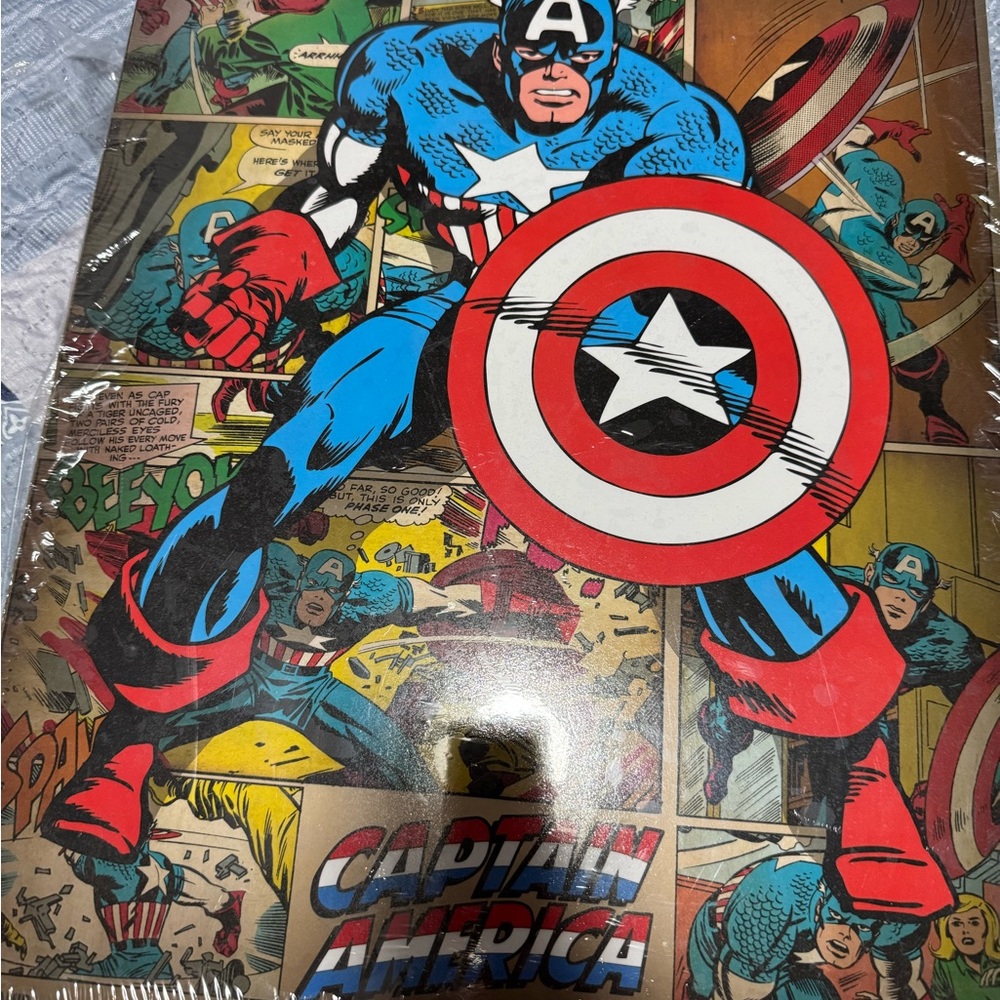 Captain America Comic Art Poster